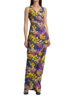 Florien Printed Gown -Vetdiet Shop 0400014067886 WILDNARCISSUSGOLD A1