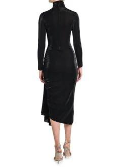 Giorgio Armani Draped Jersey Dress -Vetdiet Shop 0400014595792 NERO A3