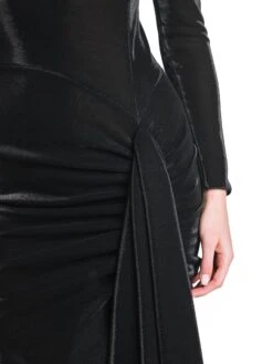 Giorgio Armani Draped Jersey Dress -Vetdiet Shop 0400014595792 NERO A5
