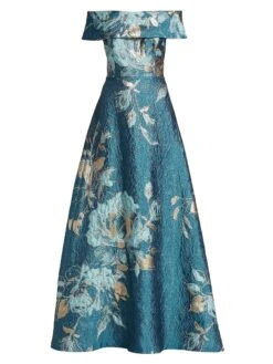 Floral Off-The-Shoulder Gown