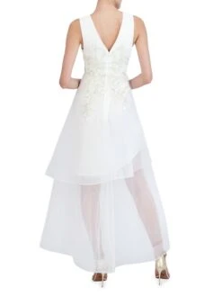 BCBGMAXAZRIA Embroidered Gown -Vetdiet Shop 0400015972358 OFFWHITE A3