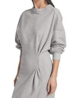 Isabel Marant Etoile Meg Wool-Knit Sweater Dress -Vetdiet Shop 0400016404402 GREY A5