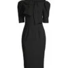 Ara Bow-Neck Sheath Dress -Vetdiet Shop 0400016489326 BLACK