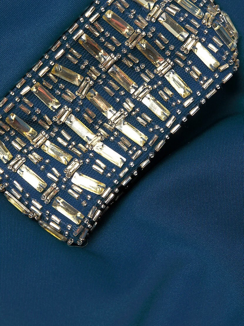 Embellished Three-Quarter-Sleeve Gown 8 Embellished Three-Quarter-Sleeve Gown - Image 6