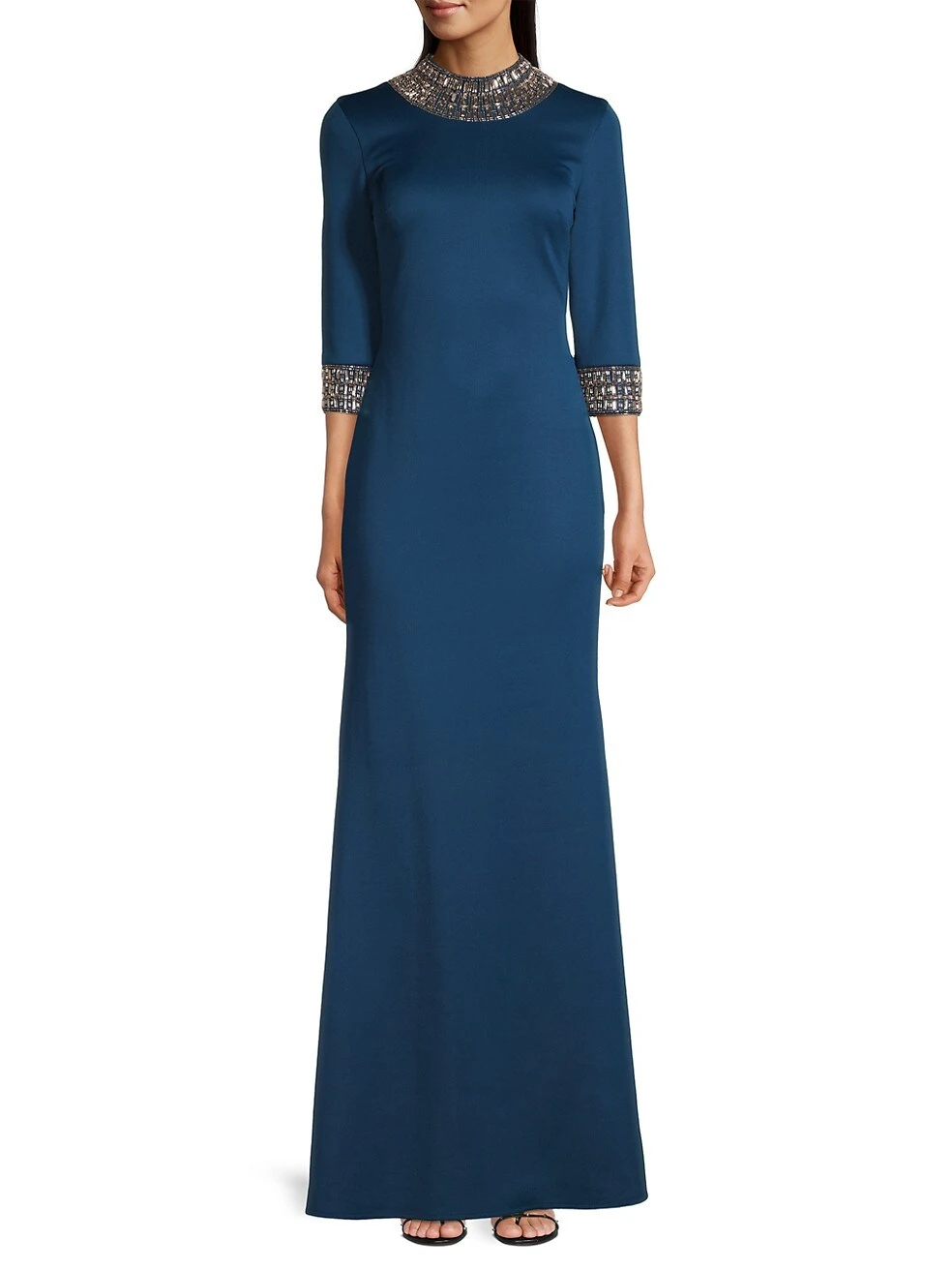 Embellished Three-Quarter-Sleeve Gown 4 Embellished Three-Quarter-Sleeve Gown - Image 2