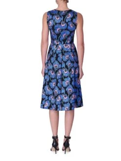 Carolina Herrera Jacquard A-Line Midi-Dress -Vetdiet Shop 0400017489007 BLACKMULTI A2