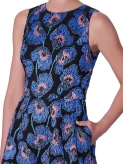 Carolina Herrera Jacquard A-Line Midi-Dress -Vetdiet Shop 0400017489007 BLACKMULTI A3