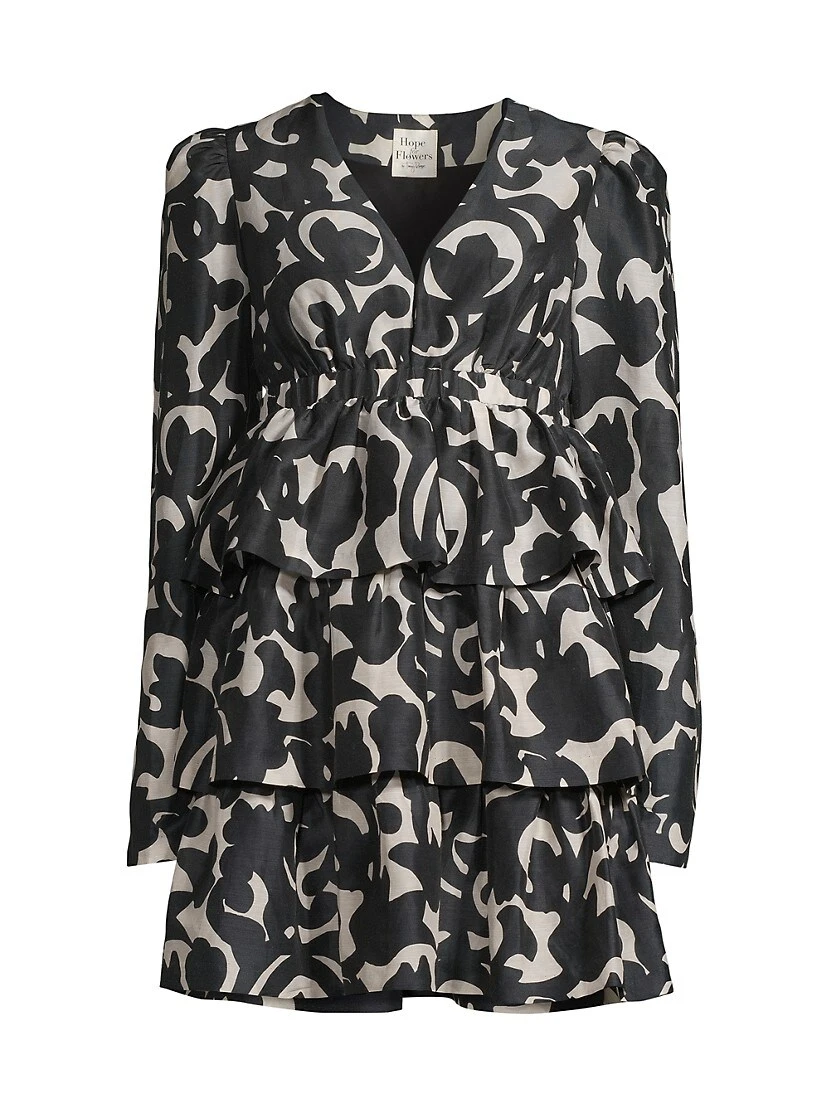 Tiered Empire-Waist Minidress 2 Tiered Empire-Waist Minidress