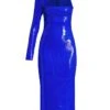 Sequin Asymmetric-Neck Midi-Dress -Vetdiet Shop 0400018161204 BLUE