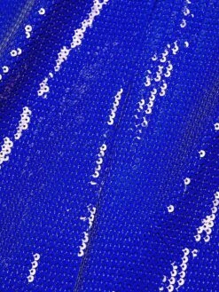 Sequin Asymmetric-Neck Midi-Dress -Vetdiet Shop 0400018161204 BLUE A6