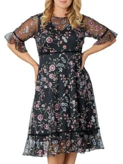 Wildflower Embroidered Dress -Vetdiet Shop 0400018388387 MOONLITGARDEN A1