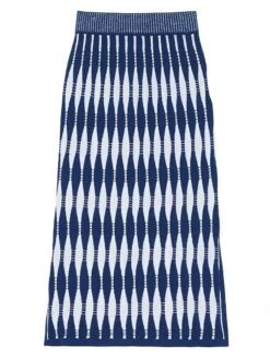 Shibori-Inspired Midi-Skirt