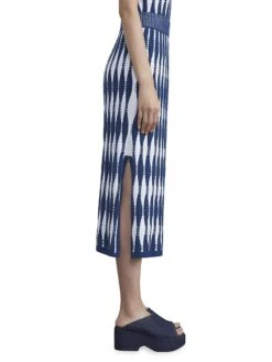 Shibori-Inspired Midi-Skirt -Vetdiet Shop 0400018476608 PARISIANBLUEMULTI A2