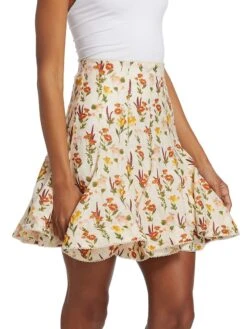 Cerezo Clementina Linen Miniskirt -Vetdiet Shop 0400018478252 MULTICOLOR A2