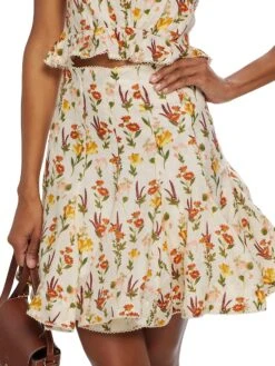 Cerezo Clementina Linen Miniskirt -Vetdiet Shop 0400018478252 MULTICOLOR A5