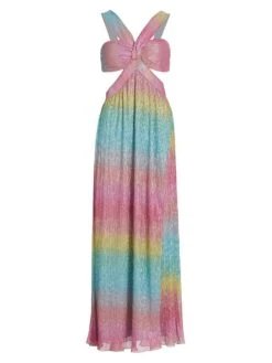 Metallic Rainbow Cut-Out Gown