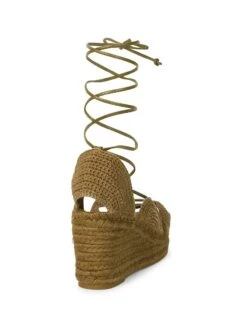 LOEWE X Paula's Ibiza Solar 90MM Wedge Espadrilles -Vetdiet Shop 0400018584514 OLIVE A2