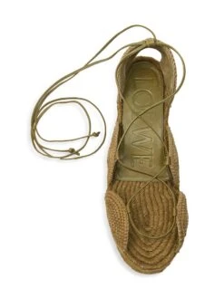 LOEWE X Paula's Ibiza Solar 90MM Wedge Espadrilles -Vetdiet Shop 0400018584514 OLIVE A4