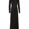 Carolina Herrera Sequined Lace Turtleneck Gown