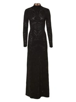 Carolina Herrera Sequined Lace Turtleneck Gown