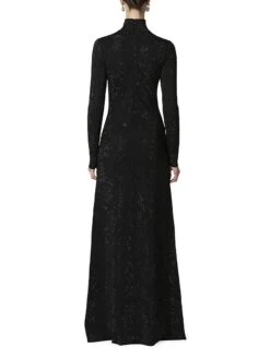 Carolina Herrera Sequined Lace Turtleneck Gown -Vetdiet Shop 0400019139189 BLACK A2