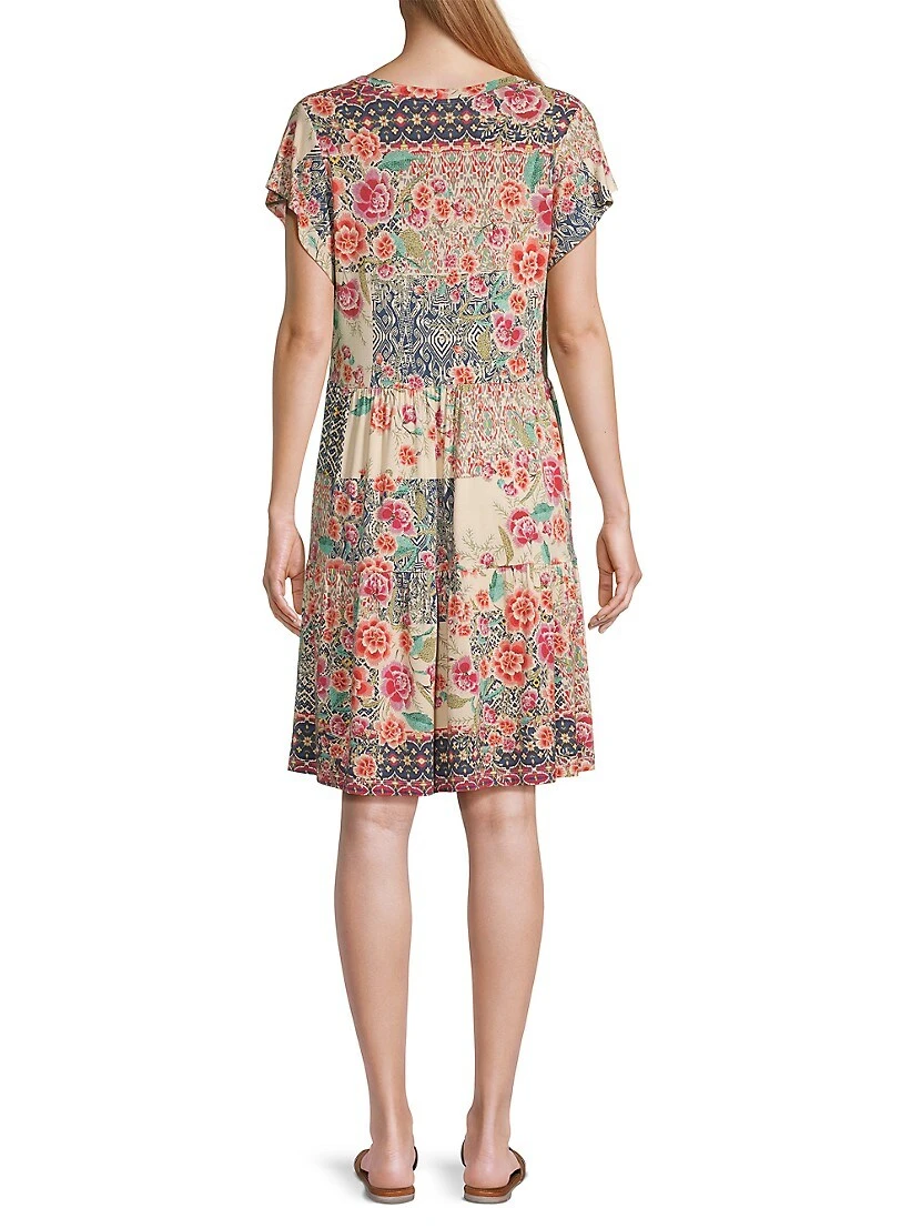 Johnny Was Aztec Floral Jersey Minidress 7 Johnny Was Aztec Floral Jersey Minidress - Image 5