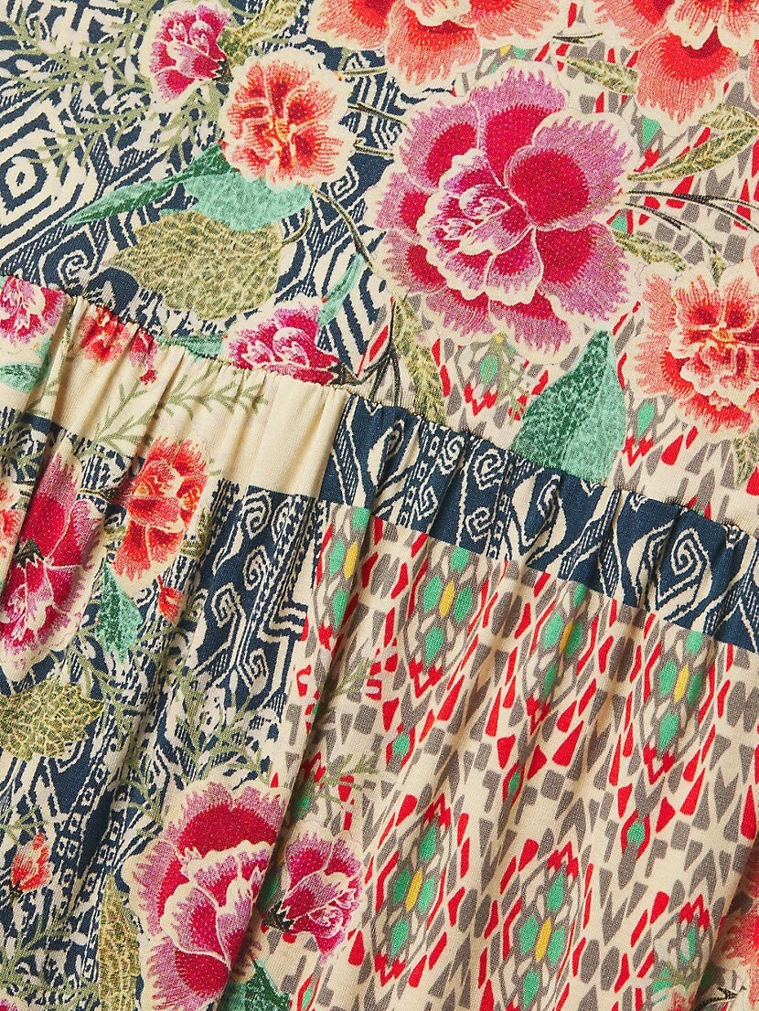 Johnny Was Aztec Floral Jersey Minidress 8 Johnny Was Aztec Floral Jersey Minidress - Image 6