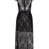 Lace Plunge Midi-Dress -Vetdiet Shop 0400019346539 BLACK