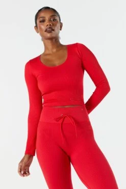 Sommer Ray Seamless Ribbed Long Sleeve Active Top -Vetdiet Shop 078603569261 60