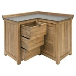 Sunfun Zoe Grillküchen-Modul Eckschrank Natur, L X B X H: 120 X 120 X 94 Cm -Vetdiet Shop 12 2