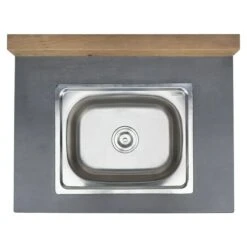 Sunfun Zoe Grillküchen-Modul Waschbecken Natur, L X B X H: 63 X 58 X 94 Cm -Vetdiet Shop 12 20