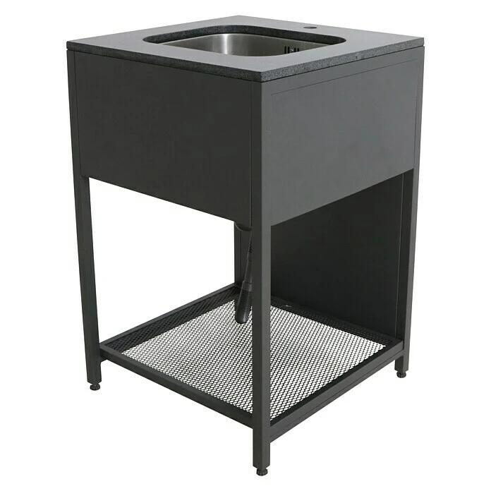 MWH Grillküchen-Modul Spüle Mattgrau, 60 X 60 X 90 Cm 2 MWH Grillküchen-Modul Spüle Mattgrau, 60 X 60 X 90 Cm