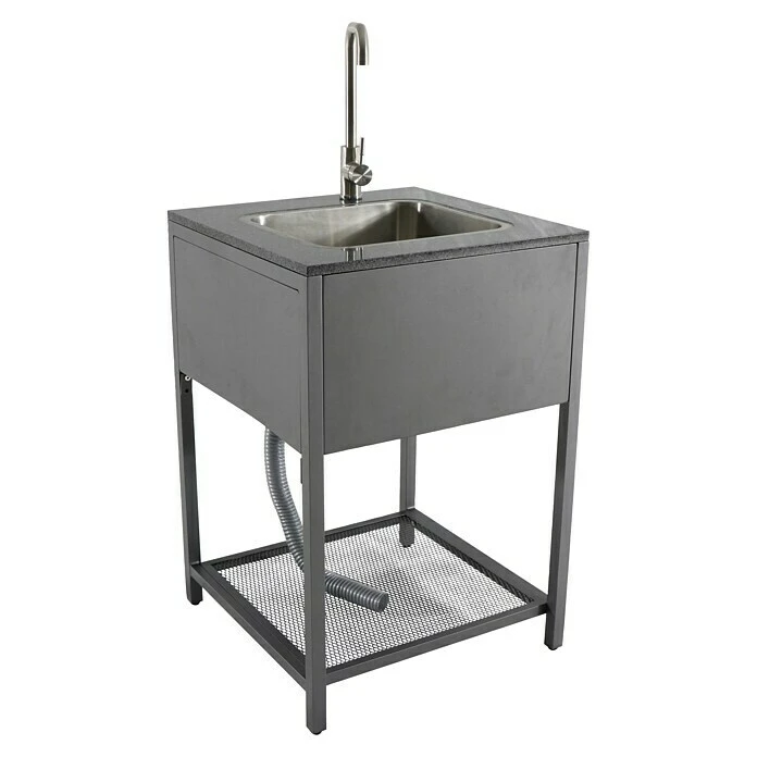 MWH Grillküchen-Modul Spüle Mattgrau, 60 X 60 X 90 Cm 3 MWH Grillküchen-Modul Spüle Mattgrau, 60 X 60 X 90 Cm - Image 2