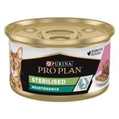 24 X 85g Purina Pro Plan Wet Cat Food - 20 + 4 Free!* -Vetdiet Shop 171796 pla proplancat sterilised salmon 85g hs 01 0