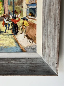 1950's Phoebe Towbin Mexican Street Village Oil Painting, Frame -Vetdiet Shop 1950s phoebe towbin mexican street village oil painting frame 8932