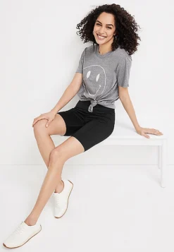 High Rise Luxe Side Pocket 8in Bike Short