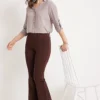 Bengaline Heather Mid Rise Flare Pant -Vetdiet Shop 209019 C2921