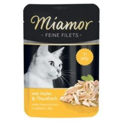 Miamor Fine Fillets In Jelly Saver Pack 24 X 100g -Vetdiet Shop 22539 pla miamor ff huhnthun beutel 7