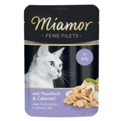 Miamor Fine Fillets In Jelly Saver Pack 24 X 100g -Vetdiet Shop 22541 pla miamor ff thuncalamari beutel 3