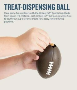 Planet Dog Orbee-Tuff Brown Football Dog Toy -Vetdiet Shop 68717 planetdog football brn pdp