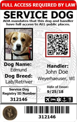 ActiveDogs Registered Service Dog Photo ID Card + Clip-On ID Carrier + FREE Digital ID Copy -Vetdiet Shop 701208 1 full 04413.1656416743