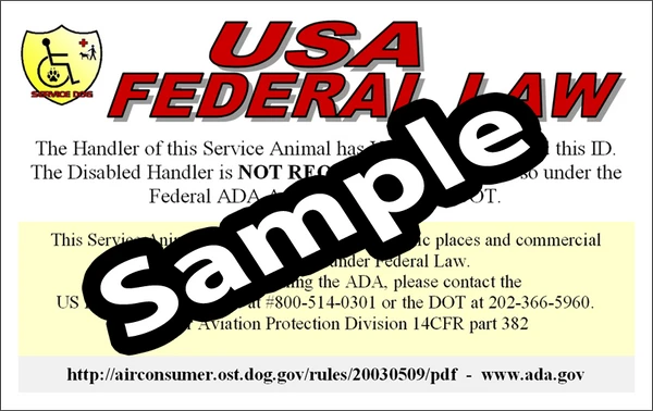 ADA & Federal Law Information Card 3 ADA & Federal Law Information Card
