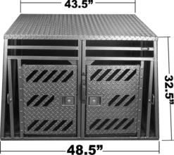 Powder Coated Aluminum 2 Dog Crate -Vetdiet Shop 992252 12a full 00764.1638911437