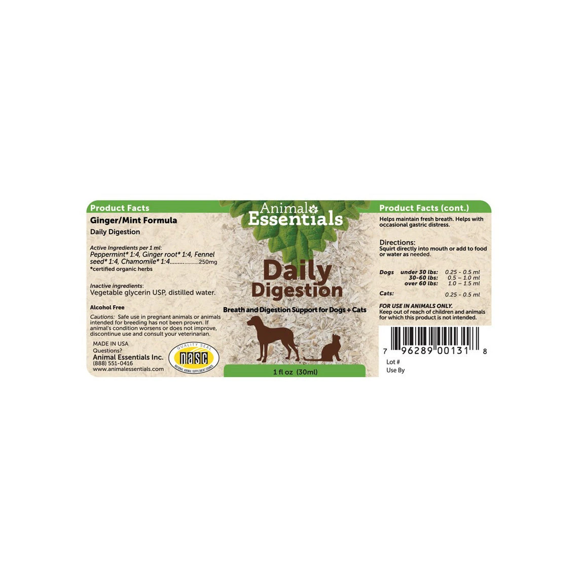 Animal Essentials Daily Digestion & Breath Support Herbal Liquid For Dogs & Cats 4 Animal Essentials Daily Digestion & Breath Support Herbal Liquid For Dogs & Cats - Image 2
