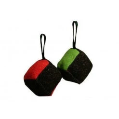 KLIN Puppy Tug Toy, Cube With Handle, Very Soft, Padded French Linen