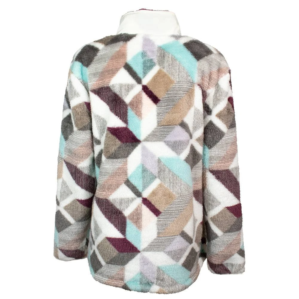 HOOey "Ladies Fleece Pullover" Cream/Print 3 HOOey "Ladies Fleece Pullover" Cream/Print - Image 2