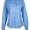 HOOey "Sol" Ladies Sky Blue Long Sleeve Pearl Snap Shirt -Vetdiet Shop HT1613BL