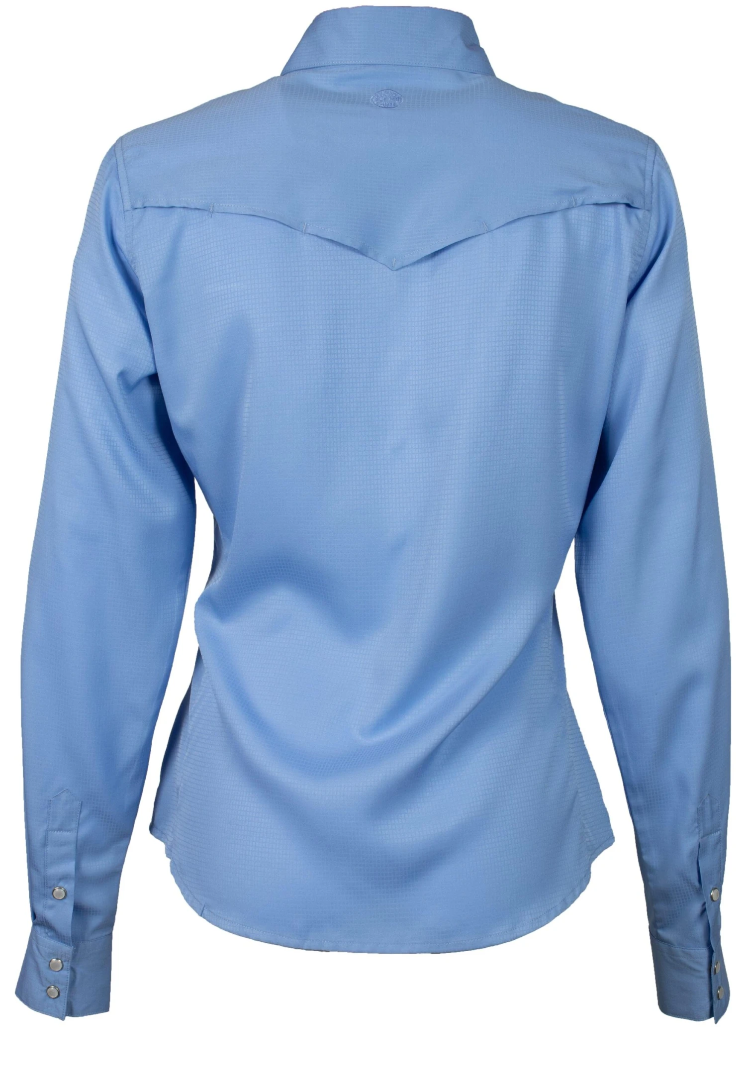 HOOey "Sol" Ladies Sky Blue Long Sleeve Pearl Snap Shirt 5 HOOey "Sol" Ladies Sky Blue Long Sleeve Pearl Snap Shirt - Image 3