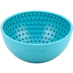 Lickimat® Wobble™ Bowl, Assorted Colors -Vetdiet Shop Lickimatwobblebluetopandsideview