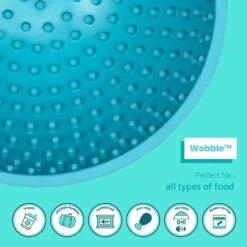 Lickimat® Wobble™ Bowl, Assorted Colors -Vetdiet Shop Lickimatwobbleblueusewith